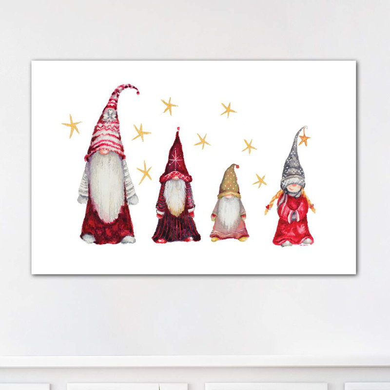 Gnome Family by Janice Gaynor - Wrapped Canvas Print, 101.6 cm H x 66.04 cm W x 1.91 cm D
