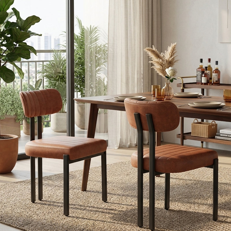 Modern Upholstered Dining Chair（Set of 2）