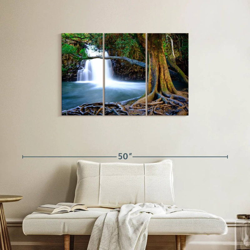 Alvord Maui's Ancient Tree Waterfall, 24" H x 38" W