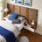 Modway Render Wall Mount Twin Headboard and Modern Nightstands