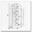 Armoire de rangement arquée avec lampe, cloisons réglables en verre-336822124