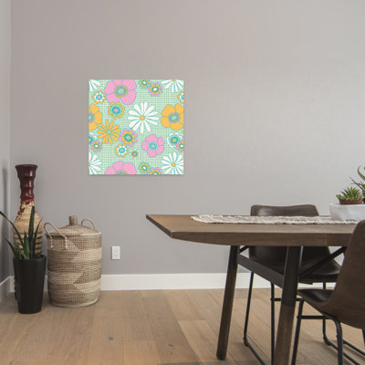 Art contemporain rétro fleur printanier