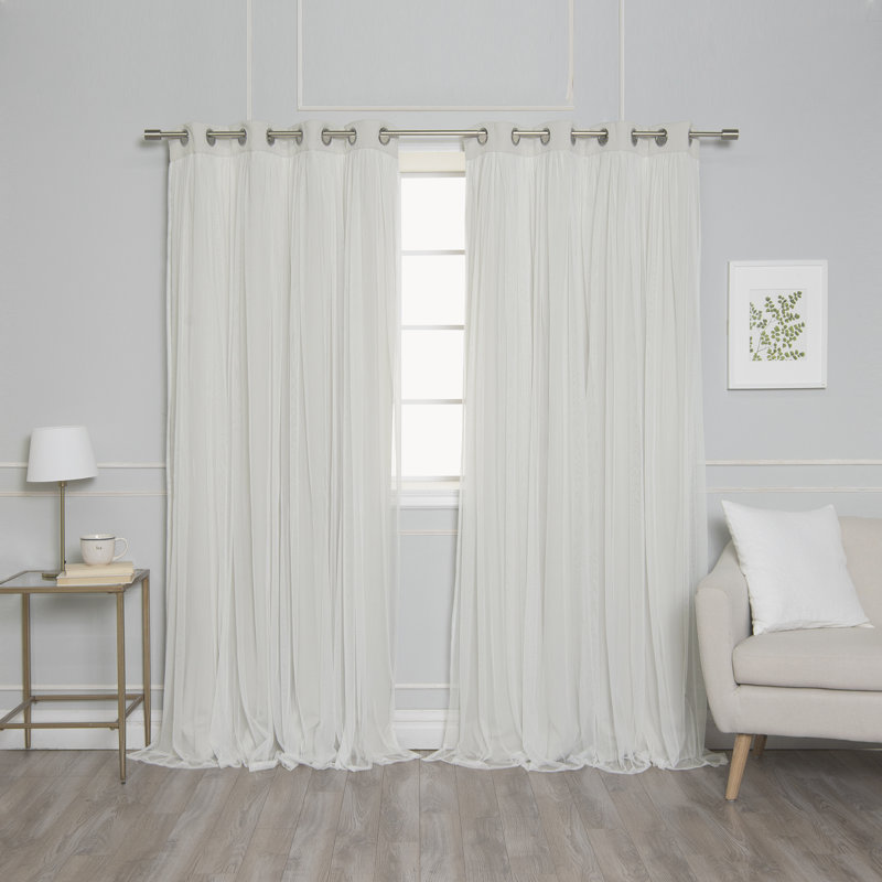 Rideau en polyester Allisin, Crème