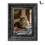 Cadre photo sophistiqué noir 1PC 8 po x 10 po avec profil décoratif-132309134-132309136-132309137