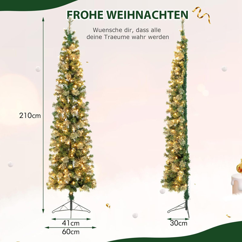 Lighted Artificial Pine Christmas Tree