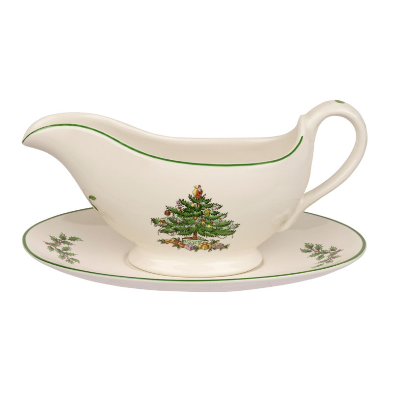 Spode Christmas Tree Gravy Boat 10Oz