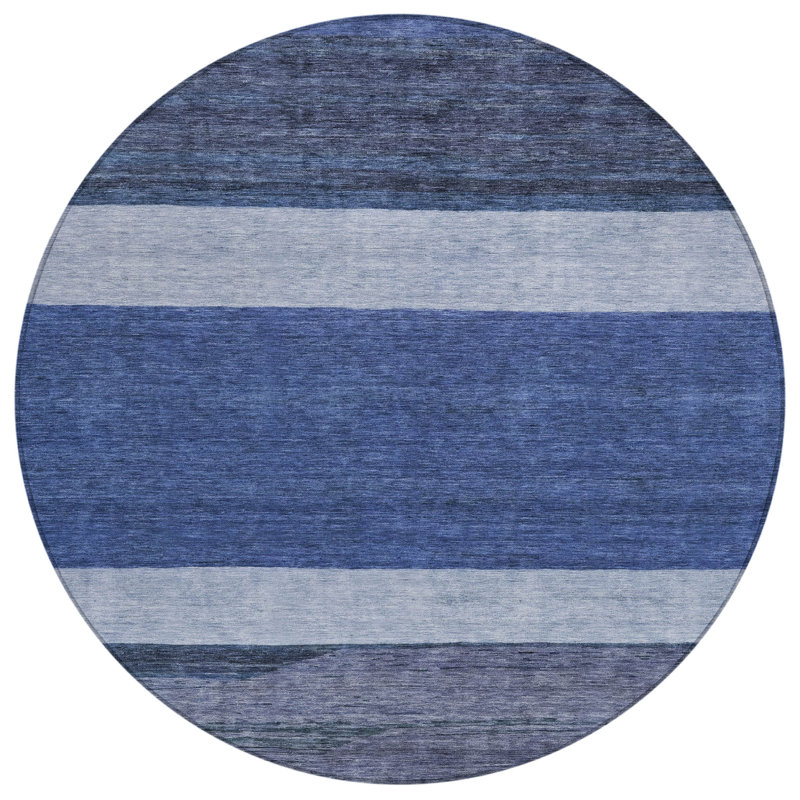 Chantissa Blue Washable Indoor-Outdoor Rug - LOOMLAN, 8' x 8'