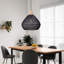 Luminaire suspendu en rotin noir à 1 lumière Briena-1505757941