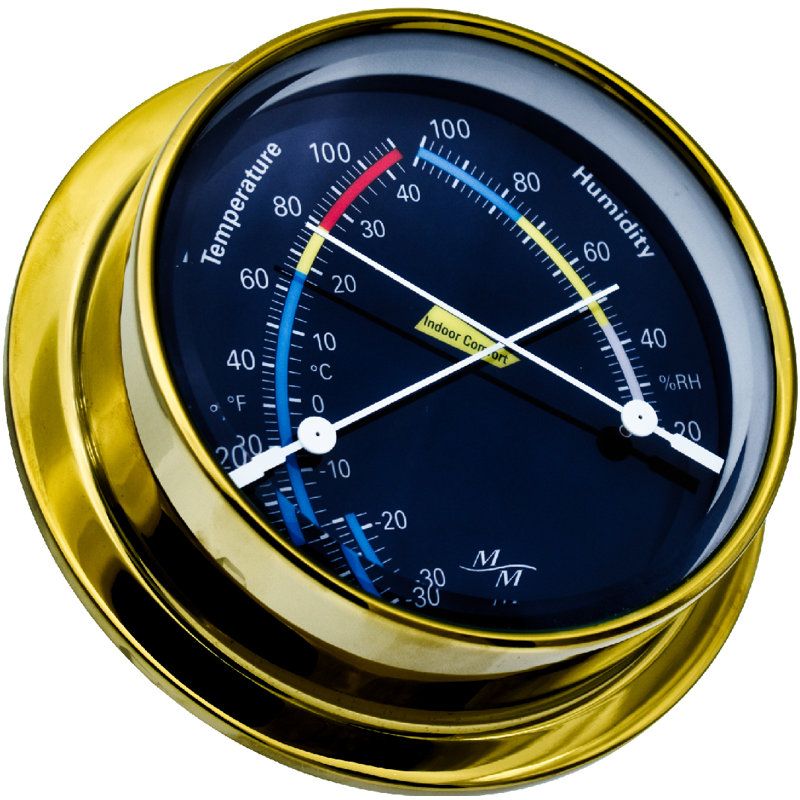 5.75'' Wireless Outdoor Thermometer, Gold