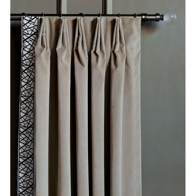 Maddox Room Darkening Curtain Single Panel, Right, 20" W x 96" L