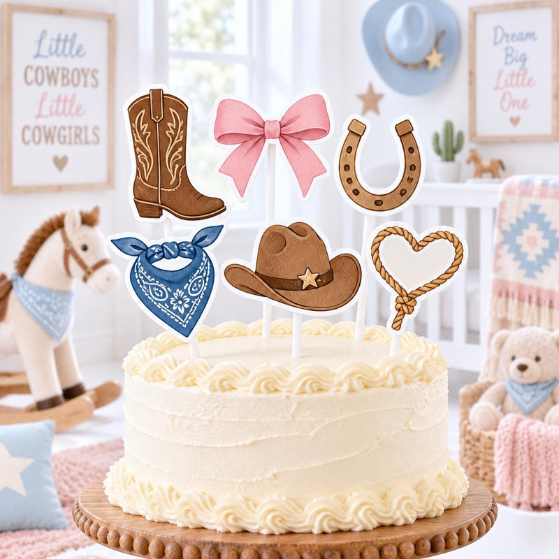 Ensemble de décoration de fête, 6 pièces de papier cartonné, bottes ou arcs