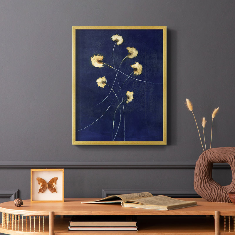 Indigo 1, reproduction encadrée - bois massif, H 28 po x l 22 po