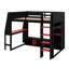 Lit mezzanine avec bureau Gaming