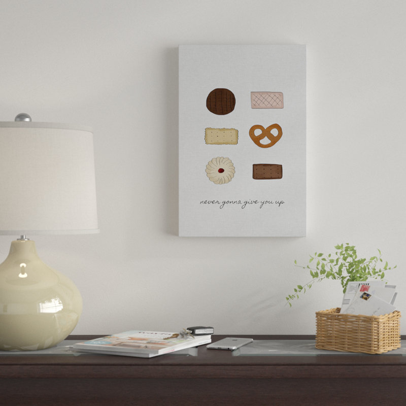 « never va vous donner », reproduction d’impression sur toile, H 12 po x l 8 po x P 0,75 po, Toile tendue, Pas de tapis