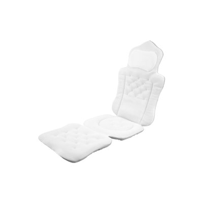 Coussin de bain épais pour le corps, pour la tête, le cou et le dos, blanc