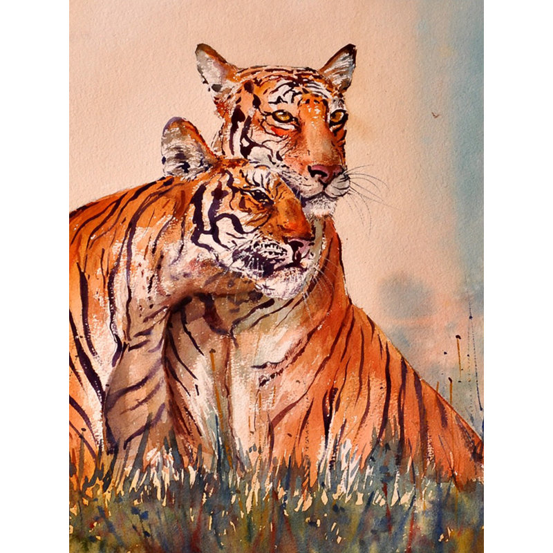 Tigre sans peur | Aquarelle | Par Prashant Honakhande