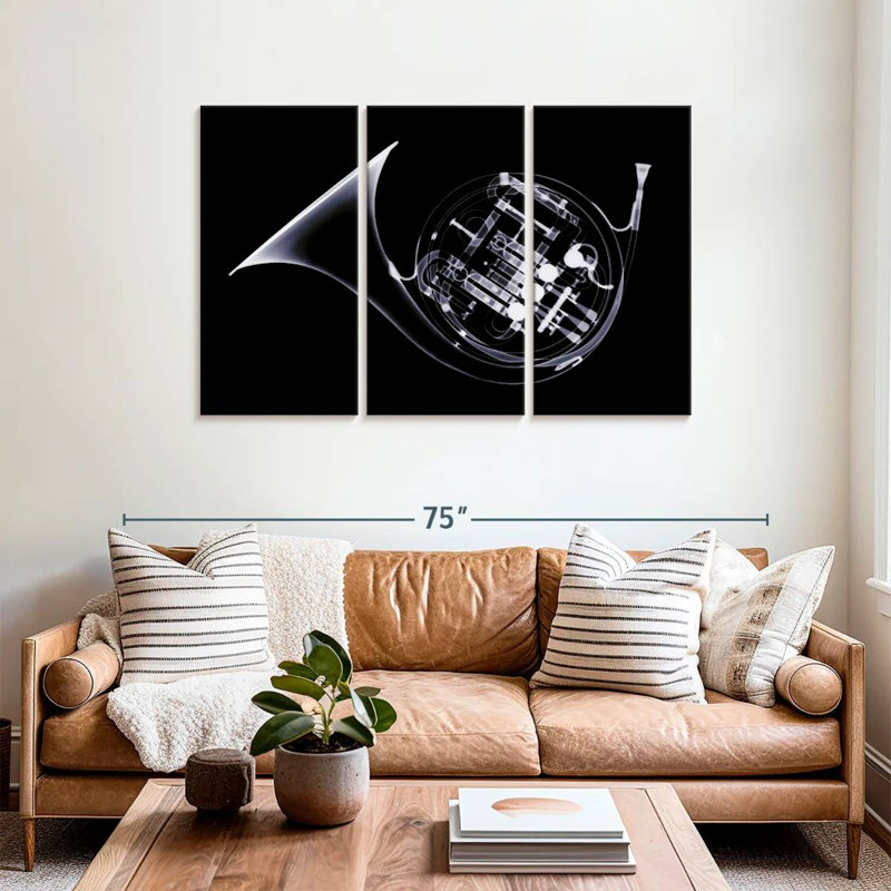 French Horn X-Ray, 36" H x 57" W
