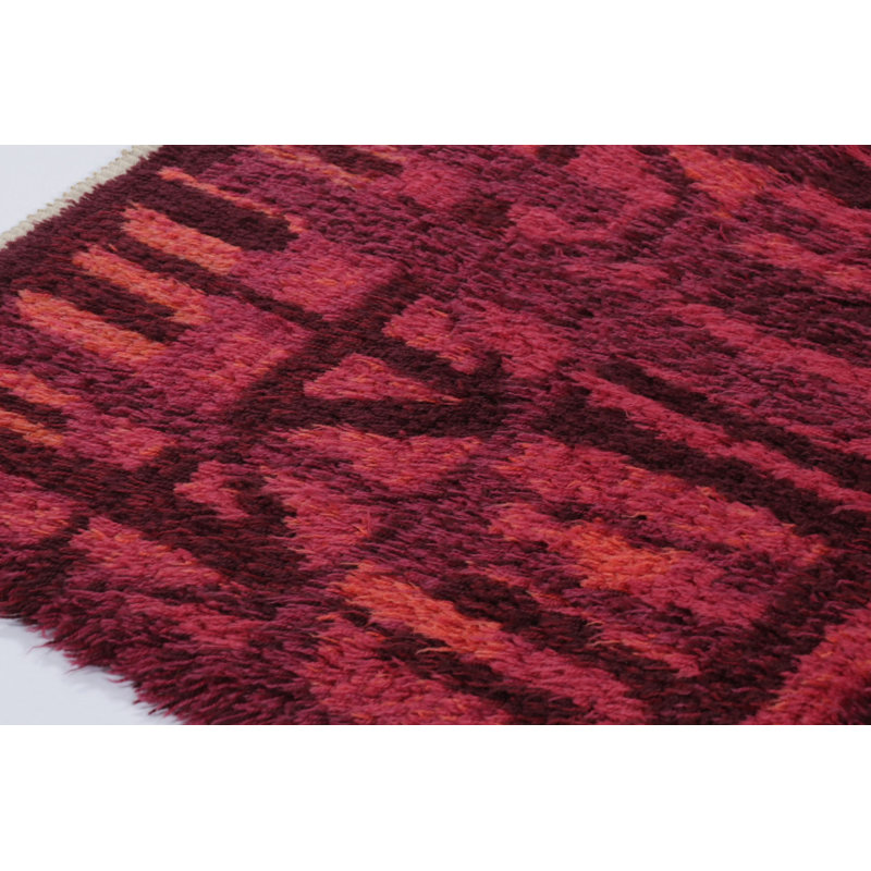 Vintage One-of-a-Kind 4' x 5'6" Hand Knotted Area Rug