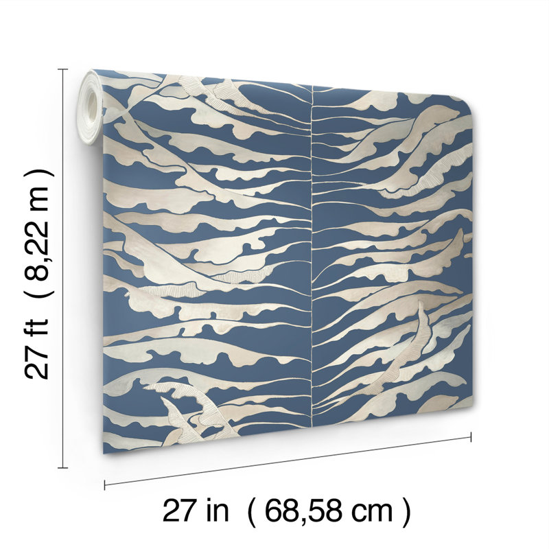 Feuille de papier peint à colonne, Bleu marine