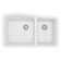 Karran Quartz Composite 33-1/2'' X 20-3/8'' 60/40 Double Bowl Undermount Kitchen Sink Kit