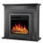 36" Electric Fireplace Mantel with Remote Control and Adjustable Flame-1588213773