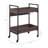 Walnut & Black Finish Serving Cart