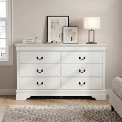 Aberdeen 58.4" W 6-Drawer Wood Dresser