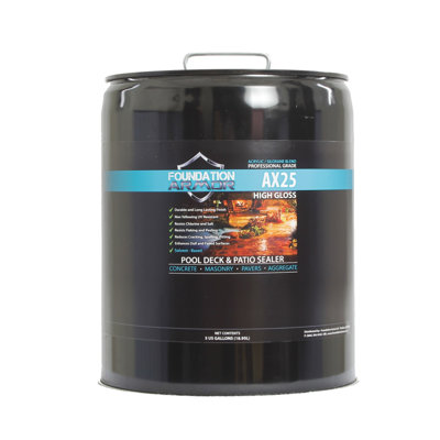 5 GAL Armor AX25 Pro-Grade Siloxane à base de solvant acrylique à base de solvant et scellant pour pavés