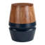 Table d'appoint Tornos noyer et bleu foncé