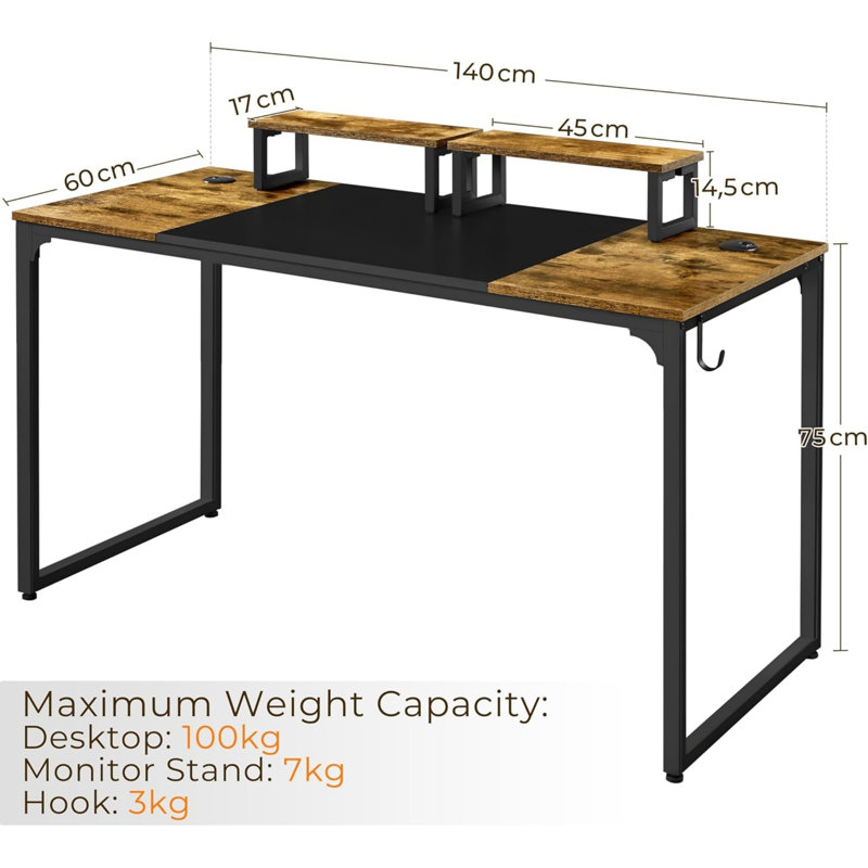 MDF Steel Writing Desk