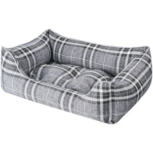 Gingham Orthopedic Polyester Pet Bed