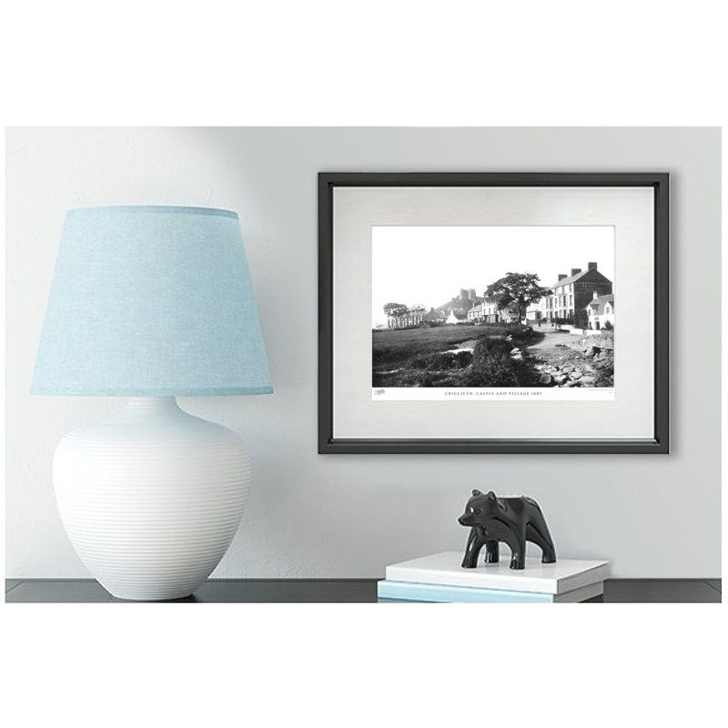 Criccieth, Castle And Village 1889 - Single Picture Frame Print, 60cm H x 80cm W x 2.3cm D