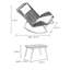Chaise berçante en métal tissé en rotin