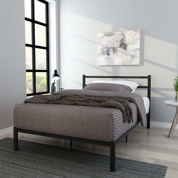 Alwyn Home Hartville Metal Open-Frame Bed & Reviews | Wayfair