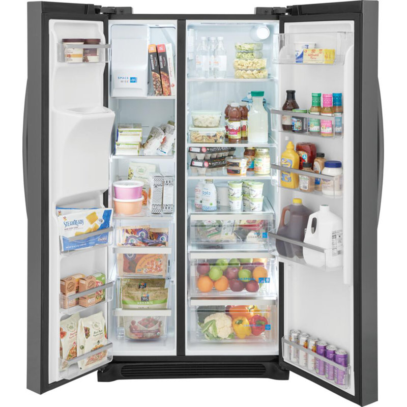 Frigidaire Gallery 36" 22.3 Cubic Feet Energy Star Smudge-Resistant Side By Side Refrigerator with External Water and Ice Dispenser