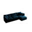 Canapé modulaire en bois massif en chenille bleue - Stable Comfort Comfortable L