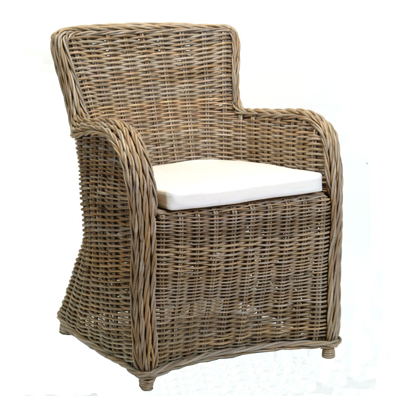 Chaise de patio avec coussins Guglielmo
