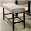 Ensemble de meubles de salle à manger à hauteur de bar en tissu de lin beige rustique 1 pièce