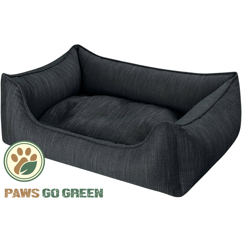 Eco Dog Orthopedic Polyester Pet Bed, Large (90cm W x 60cm D x 30cm H), Black