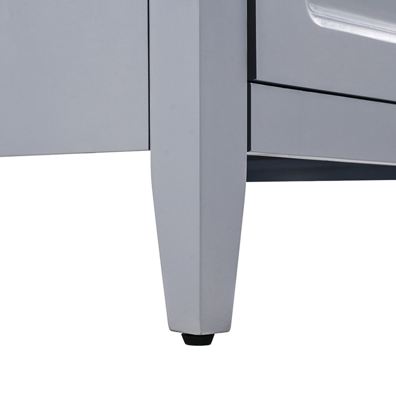 Meuble-lavabo de salle de bain avec lavabo et tiroir fonctionnel, Gris