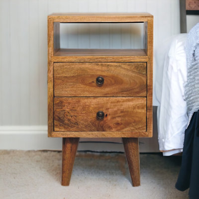 30cm W Solid Wood Bedside Table
