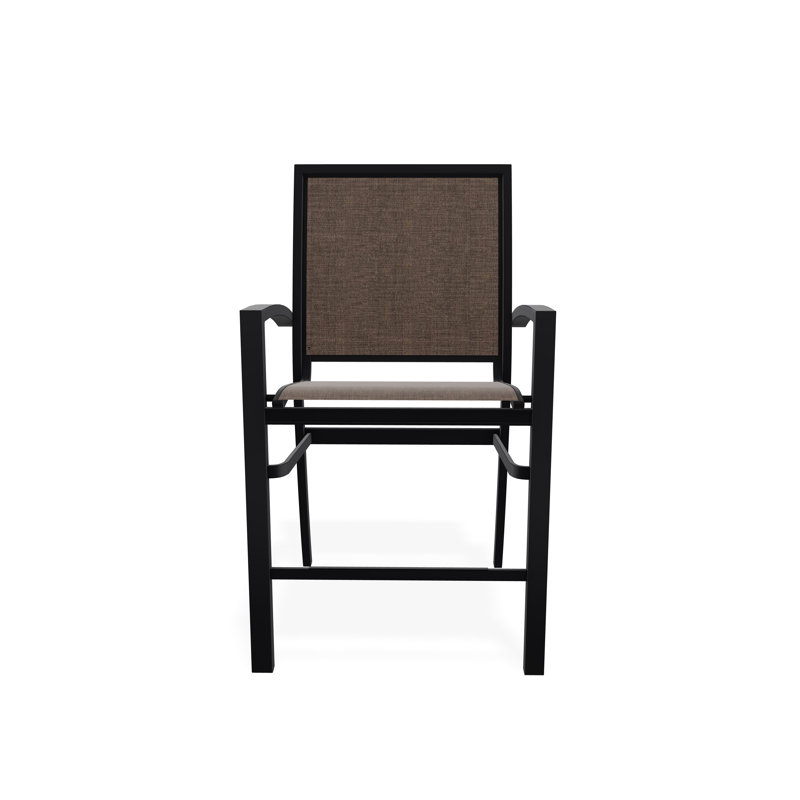 Tabouret de comptoir d'extérieur 26 po Kendall, Noir, Moka Sunbrella®