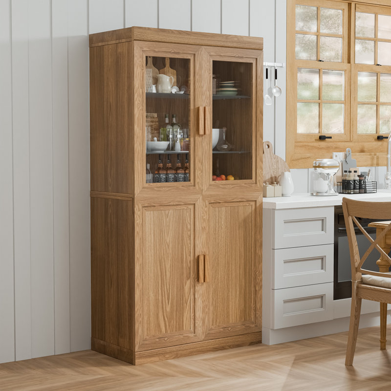 Garde-manger 62 "avec tablettes réglables Hokona, Bois naturel