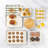 Nonstick Stackable Bakeware Set Durable, Easy Release Baking Set, , 13 Pcs