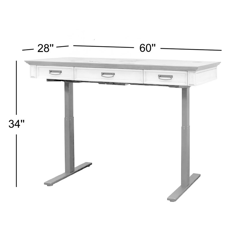 Bureau debout Burgi, Blanc