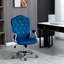 Chaise de bureau à domicile, fauteuil d'ordinateur en velours, fauteuil de bureau capitonné à boutons avec roulettes pivotantes, hauteur réglable et fonction d'inclinaison-692379118