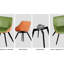 Table de salle à manger ronde avec tulipes noires et 2 chaises décoratives ergonomiques en cuir synthétique pour 4 personnes lors de réunions de bureau