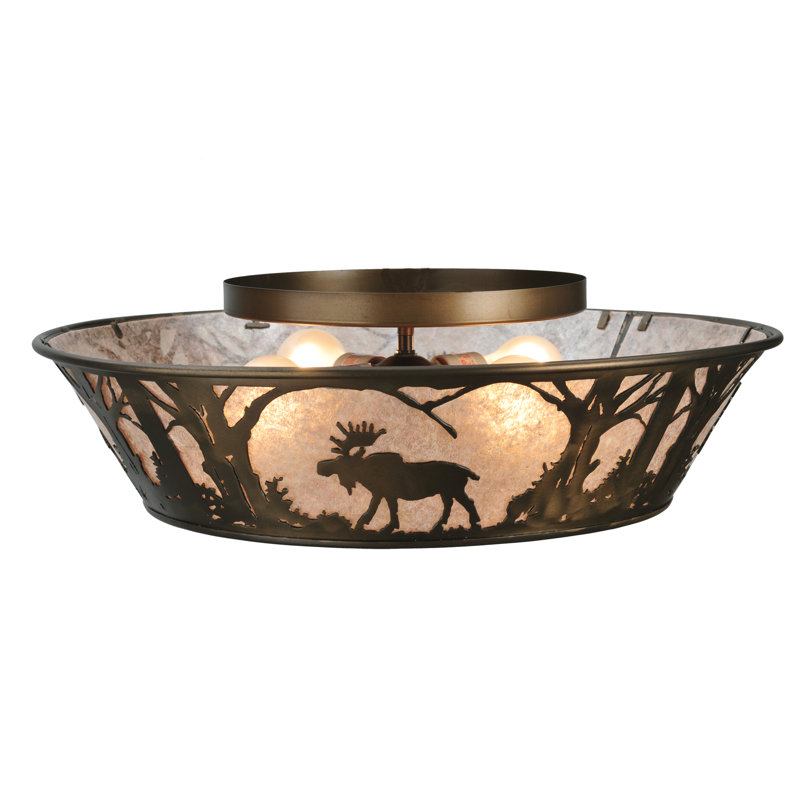 Rustic Lodge 4 - Light Flush Mount