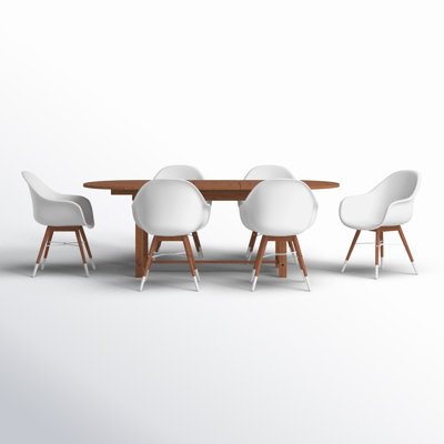 Anautica 87" Eucalyptus Patio Dining Set