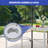 Silvaine Rectangular Wood Metal Outdoor Dining Table With Umbrella Hole , 59.1'' in. W 35.4'' in. D